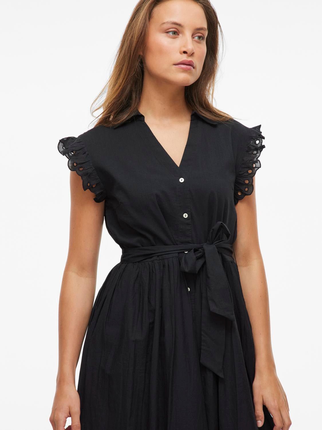 VIANGLASSI Midi Dress - Black Beauty - VERO MODA & VILA Bergvik